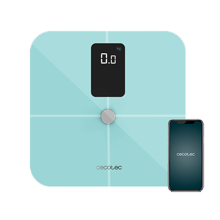 Cecotec Badezimmerwaage Mit App Surface Precision 10400 Smart Healthy Vision Blue