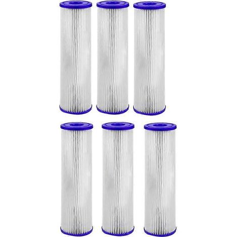 20-mikron-plissee-sedimentfilterpatrone, 10" X 2,5" Ersatz Für Wfpfc3002 Heimwasserfilter, 6er-pack