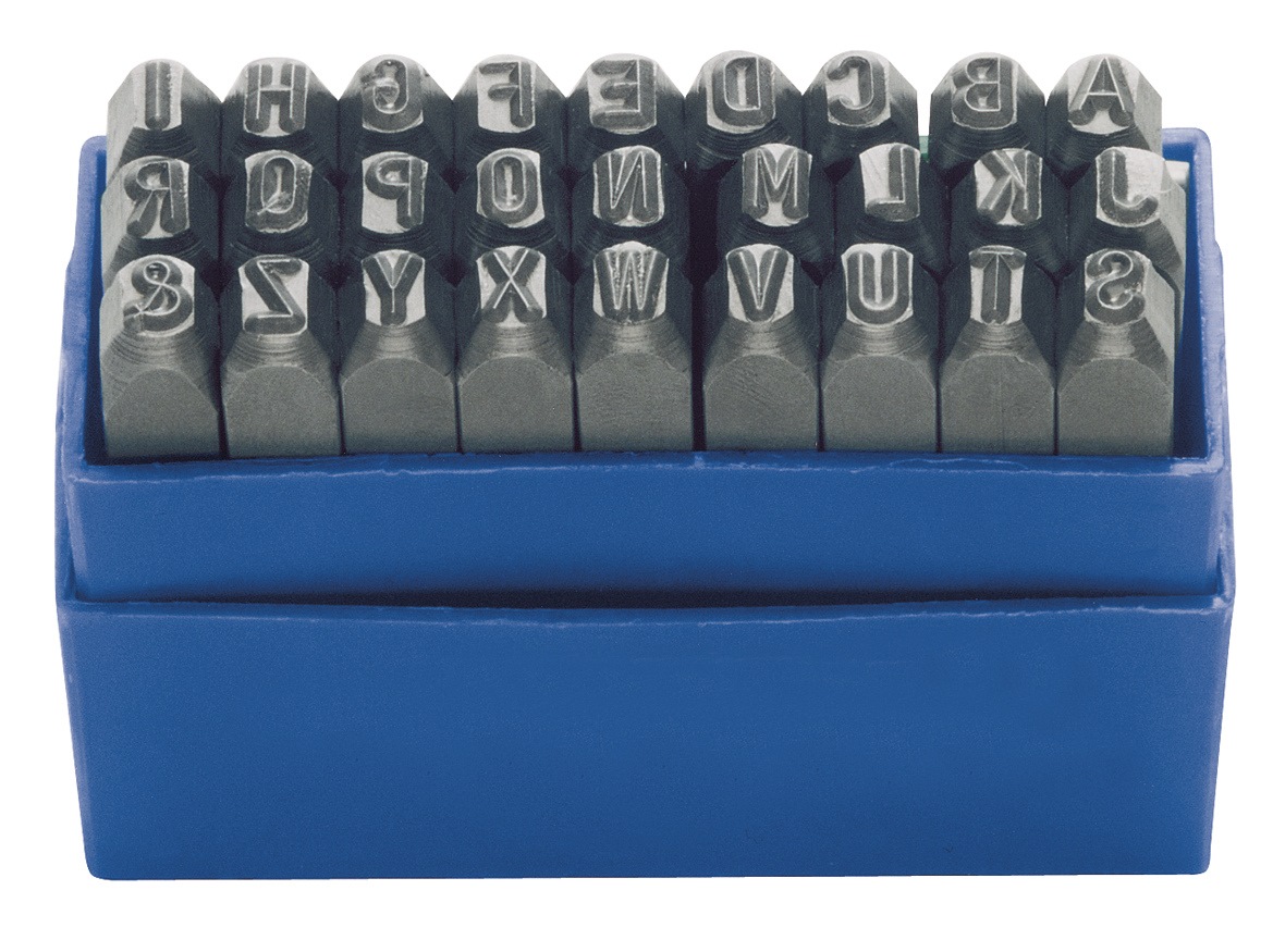 Schlagbuchstabensatz 329 27-tlg.großbuchstaben A-z Schrift-h.5mm