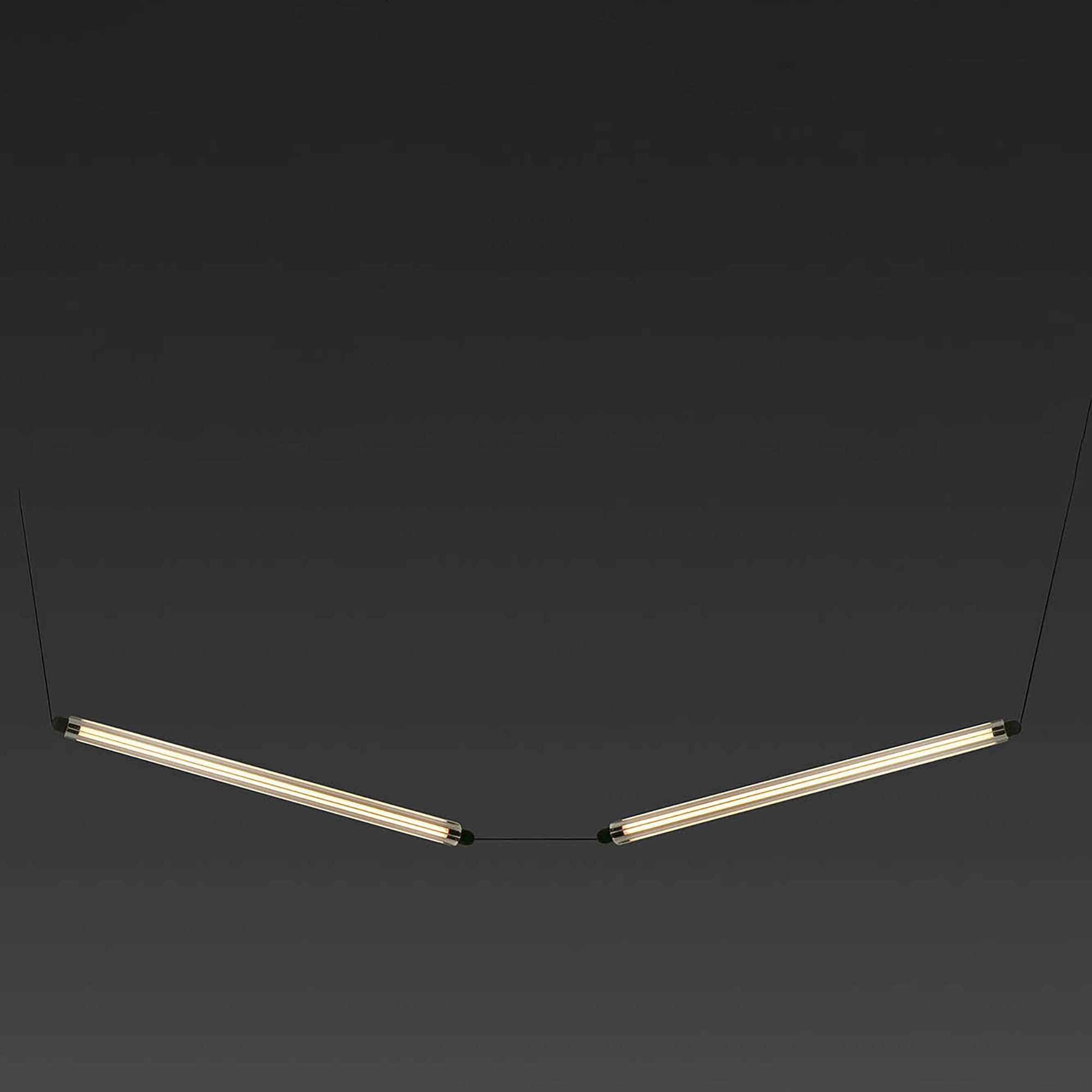 Lumina 600 2l Sospensione Curva Nera 24w 2700k