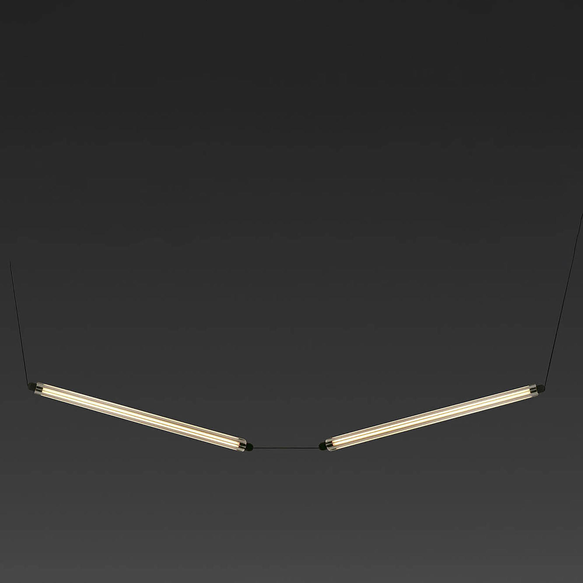 Lumina 600 2l Sospensione Curva Nera 24w 2200k