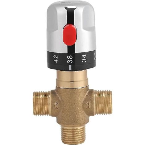Thermostatarmatur G1/2 Aus Massivem Messing, Kompatibel Mit Duschsystemen Und Waschtischen. Wassertemperaturregelung.