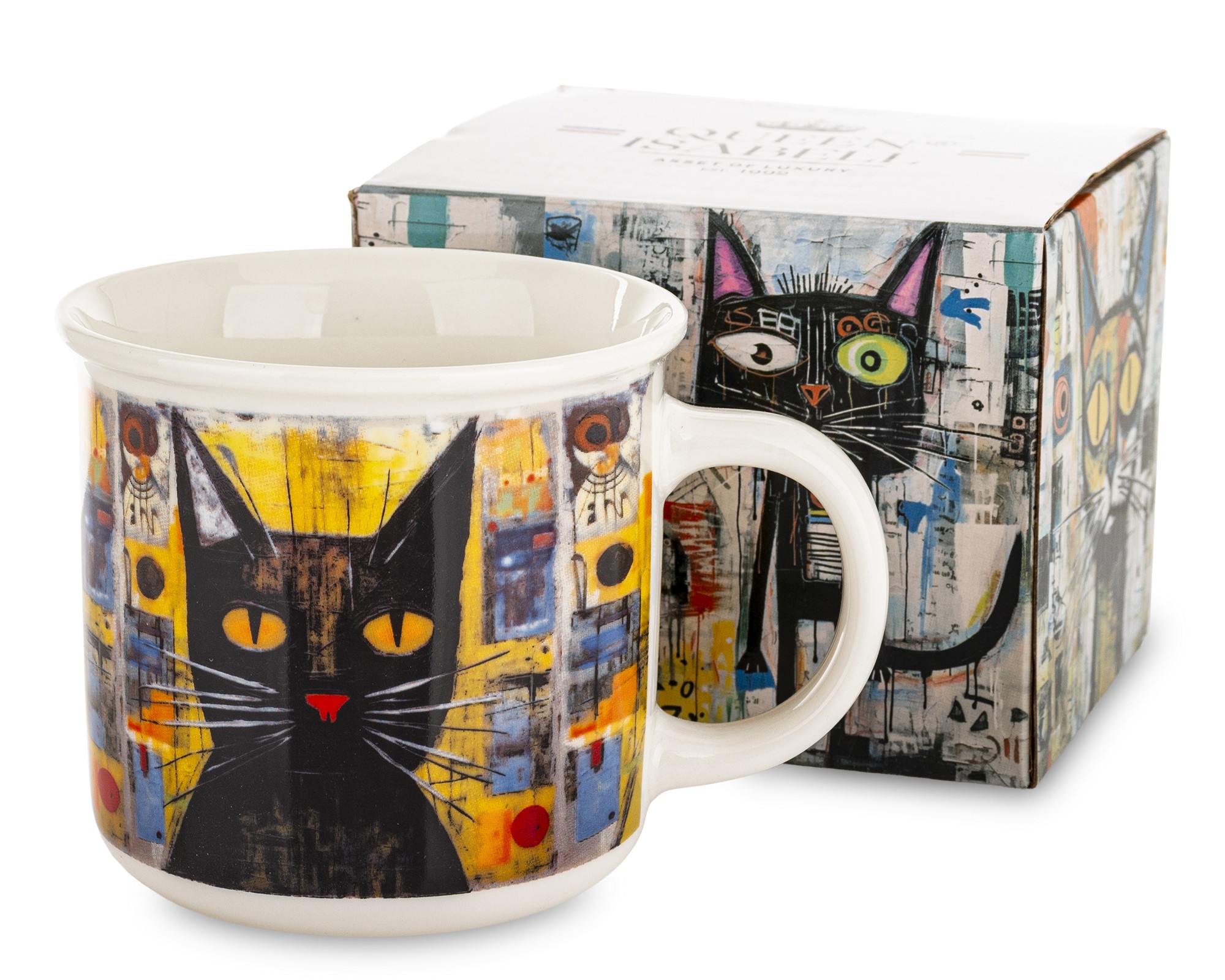 400 Ml Porzellanbecher Mit Katzenmotiv Für Kaffee Und Tee