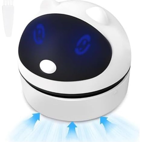 Mini Aspirateur De Table, Aspirateur De Bureau, Aspirateur De Table Sans Fil A 360°, Usb Rechargeable, Pour La Maison Et Le Bureau, Pour Table Bureau Coussin Voiture Clavier, Ramasse Miette