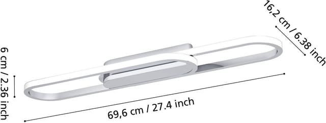 Eglo Led Deckenleuchte Cornivarena 69 X 17 Cm Warmweiß-kaltweiß