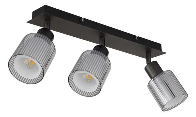 Deckenleuchte Deckenlampe Wohnzimmerlampe Metall Schwarz Matt Glas Opal L 41 Cm