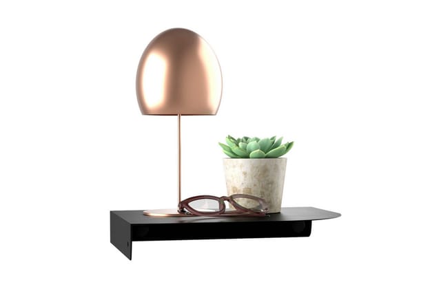 Sotech Design Wandeckregal Hover Höhe 3 Cm Inkl. Befestigungsset Für Wandmontage, Länge 20 Cm, Tiefe 15 Cm, Schwarz, 3 Stück