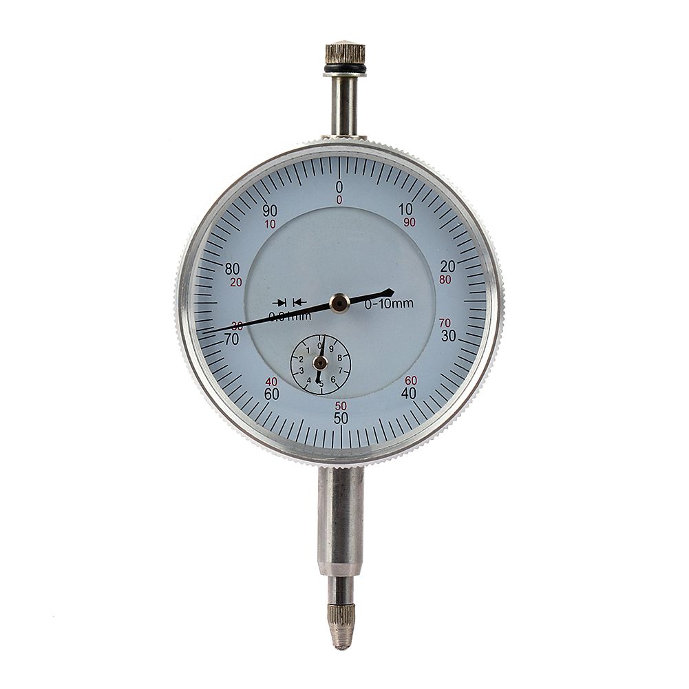 Metrische Messuhr, Genauigkeit 0–10 Mm, 0,01 Mm, Stoßfest, Edelstahl, 55 Mm Durchmesser, 22 Mm Dicke, Mit Erdbebensicherer Zahnstange