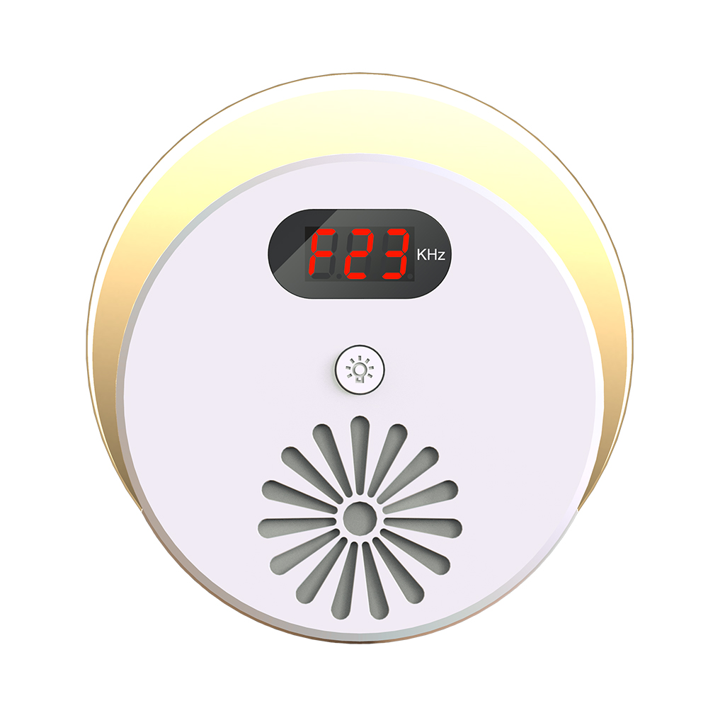 Ultraschall-schädlingsbekämpfer Für Mäuse, Mücken, Kakerlaken, Spinnen, Ratten Und Insekten Mit Led-licht Und Lcd-anzeige, 110–240 V, Weiß