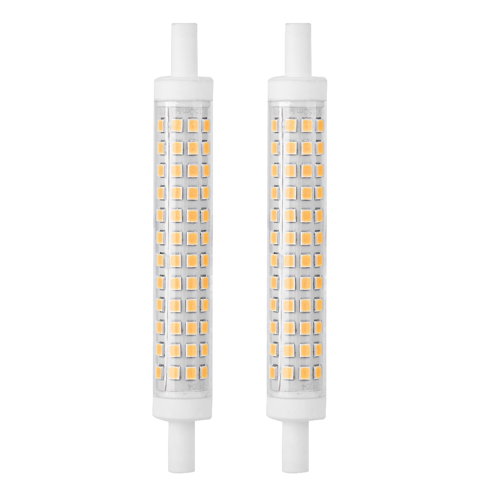 2er-pack R7s 10w 120 Led-lampen Mit Doppelfassung, Ersatz Für Halogenlampen, Ac85-265v, Warmweiß