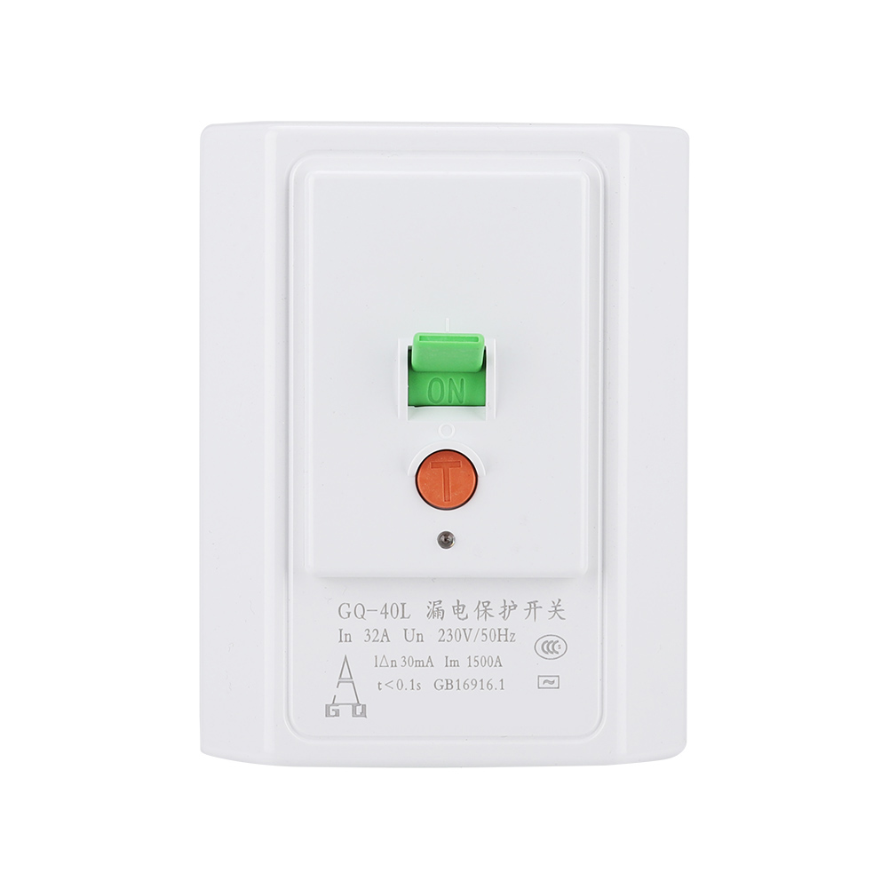 Fehlerstromschutzschalter Für Klimaanlagen, 32 A, 230 V, 50 Hz, Abs, 10,4 X 8,5 X 4,7 Cm, Inklusive Chinesischer Anleitung Und 2 Schrauben