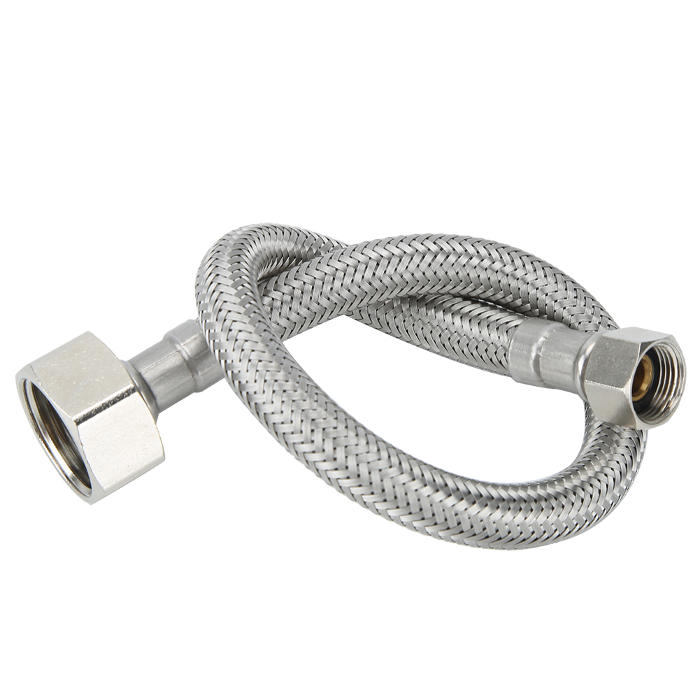 30 Cm Langer, Umflochtener Kupferwasserzulaufschlauch Mit 7/8"-einlassgewinde Und 3/8"-auslass Für Wc-armatur Und Badezimmerzubehör
