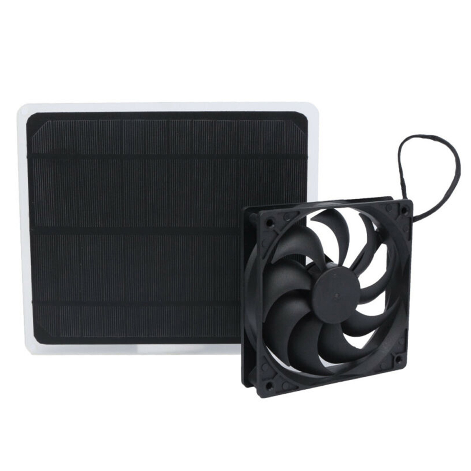10-w-solarpanel Mit Lüfter Und Usb-anschluss, Monokristalline Zelle, Für Wohnmobile, Gewächshäuser, Hundezwinger, Hühnerställe, Camping, Mini-belüftung Und Kühlung