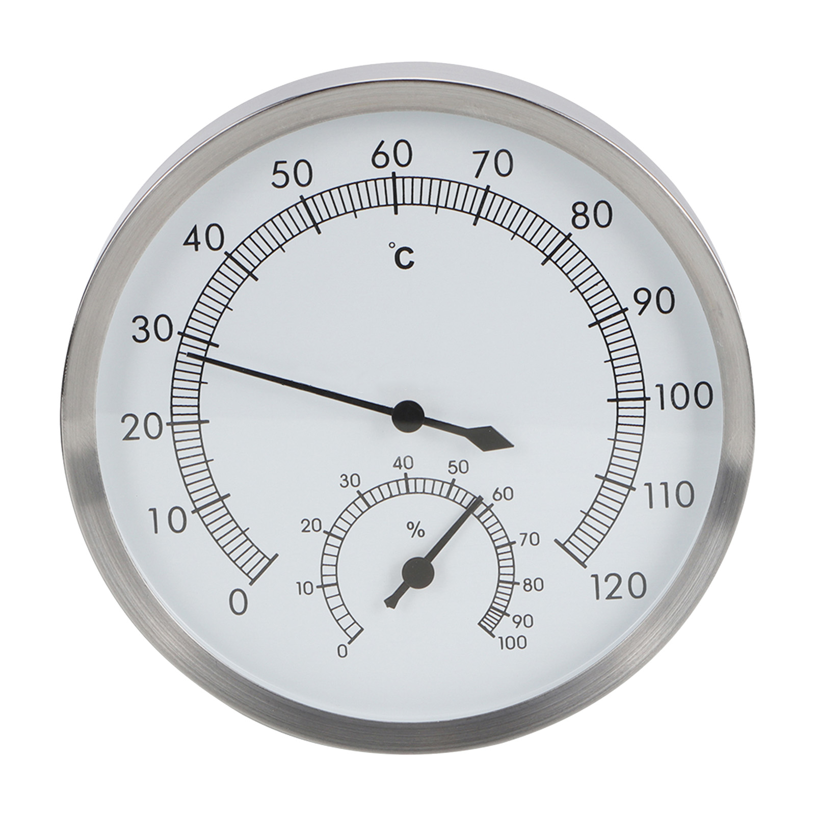 2-in-1-thermo-hygrometer Aus Edelstahl Für Dampfbäder Und Saunen Im Innenbereich