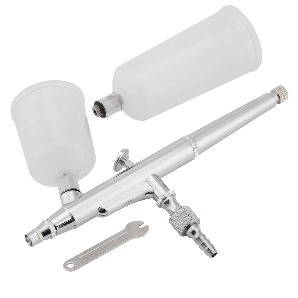 Doppelwirkendes Airbrush-set Mit Großvolumigem Farbbehälter, Kunstfarbspritzpistolen-set Und Zubehör (0,5 Mm)
