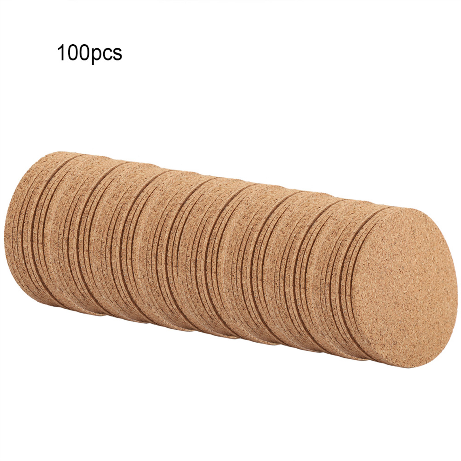 100 Braune Holzuntersetzer, 90 X 3 Mm, Set Mit 100 Tee- Und Kaffeeuntersetzern, Rutschfeste Tischschoner Für Zuhause Und Büro