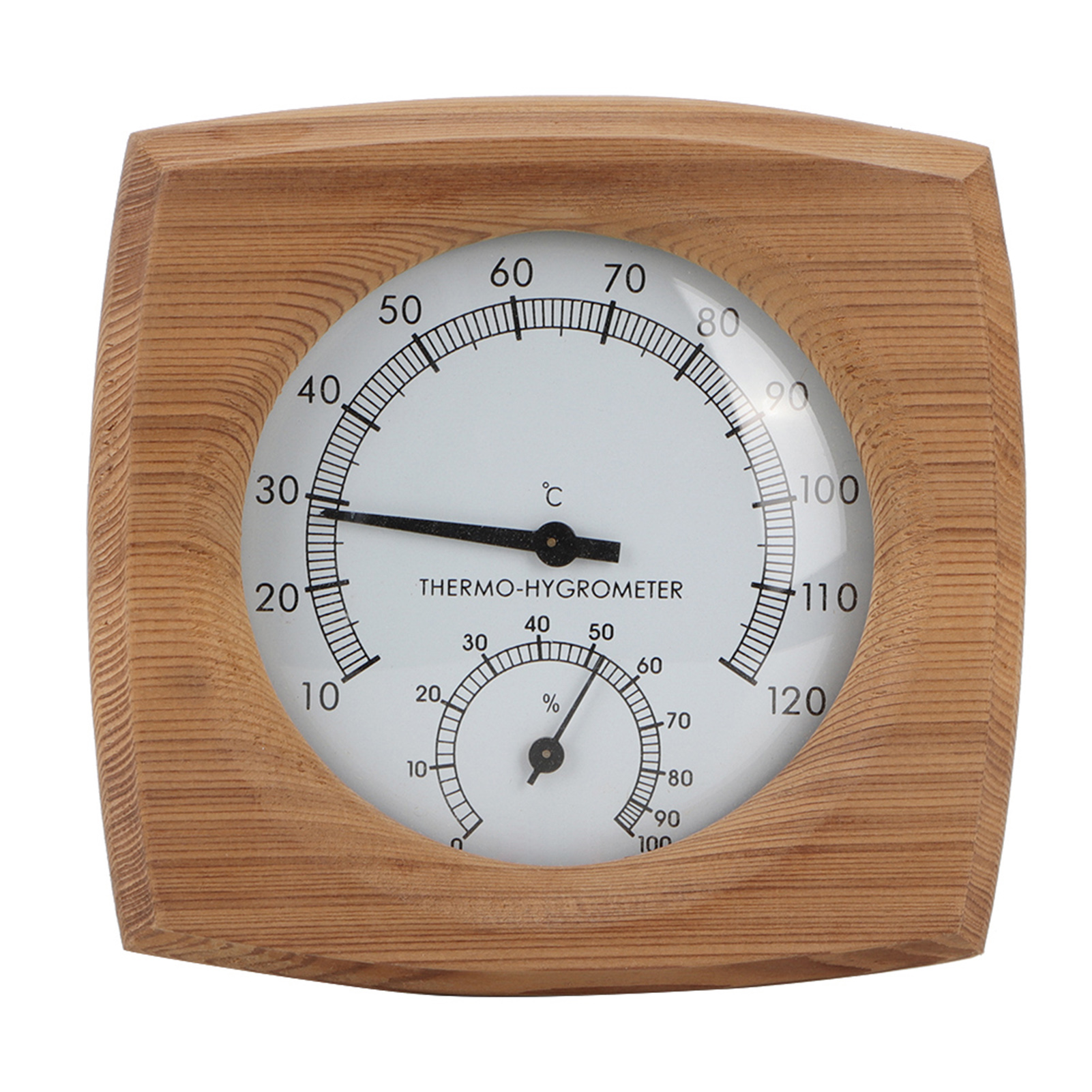 2-in-1-thermometer Und Hygrometer Aus Zedernholz Für Dampfbad Und Sauna