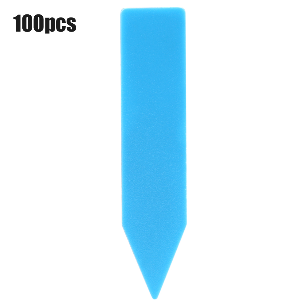 100 Blaue Pvc-pflanzenetiketten, 5 X 1 Cm Pflanzgefäßstecker, Blumennamensetiketten