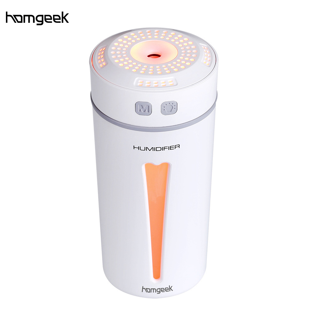 Homgeek Yls-42 Usb-luftbefeuchter Mit Vernebler, Farbiger Stimmungsbeleuchtung, 260 Ml, 2 W, 5 V Dc