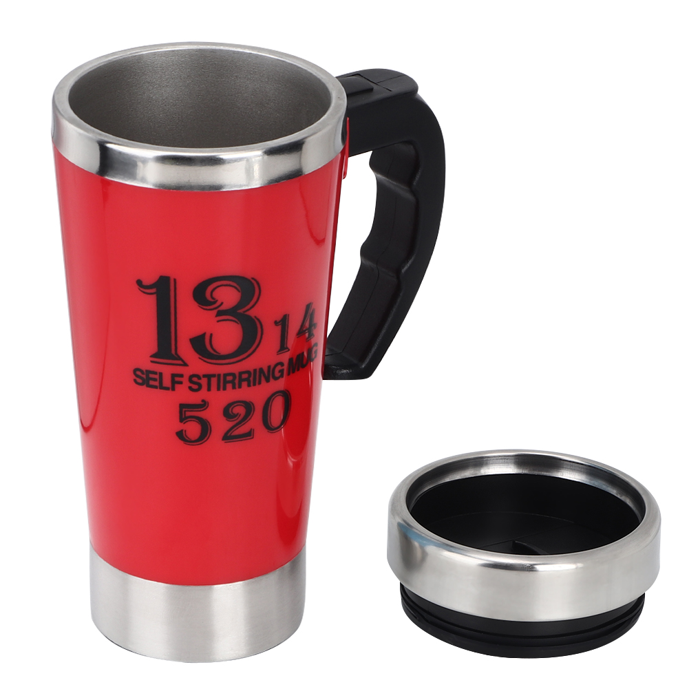 Elektrischer, Automatischer Mischbecher Für Kaffee Und Milch, 500 Ml, Intelligenter Selbstrührbecher (rot)