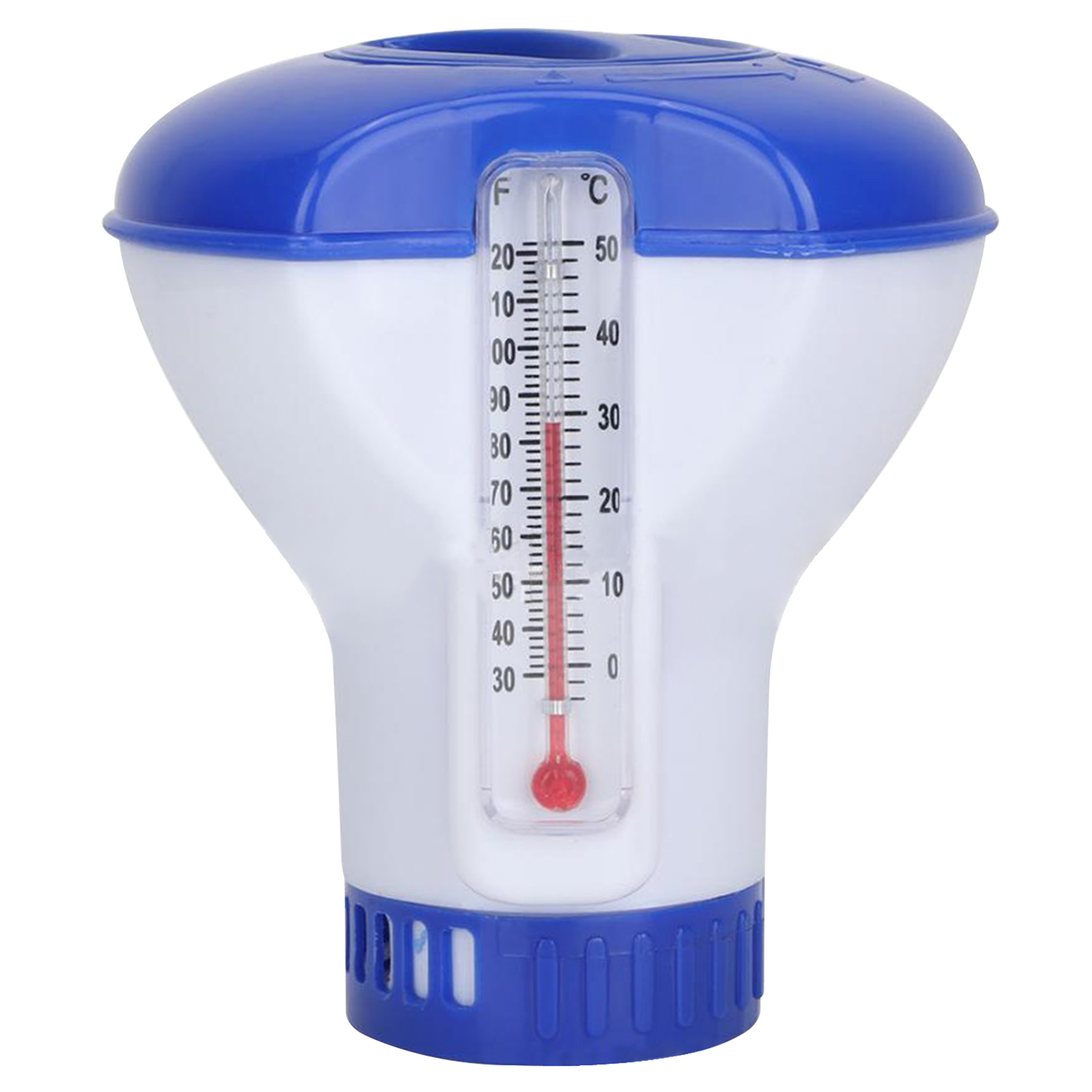 Schwimmender Chlordosierer Mit Thermometer Für Blaue Und Weiße Pvc-tabletten Für Innen- Und Außenschwimmbäder, Spas, Whirlpools Und Fischteiche