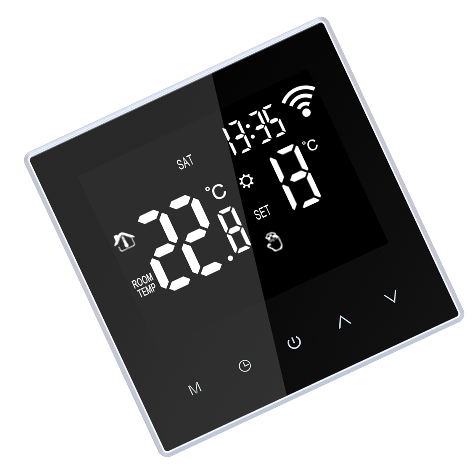 Intelligentes Wlan-thermostat Mit Großem, Hintergrundbeleuchtetem Lcd-display, Digitaler Temperaturregelung Mit App-steuerung, 7-tage-wochenprogrammierung Mit 6 Zeitfenstern, 16-a-elektro-fußbodenheiz