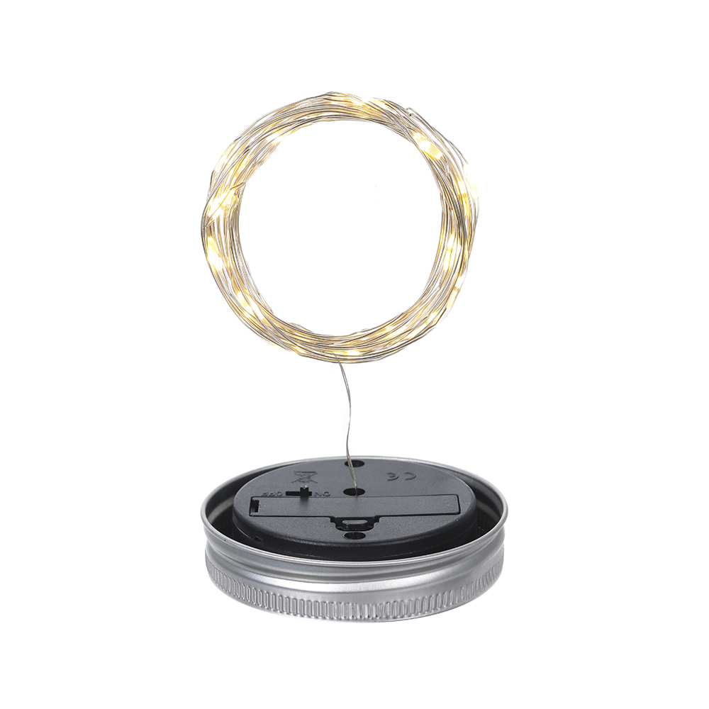 Solarbetriebene Lichterkette Für Einmachgläser Mit Wasserdichtem Deckel (ip65), Bezaubernde Kupferdrahtdekoration Für Terrassen Und Gärten