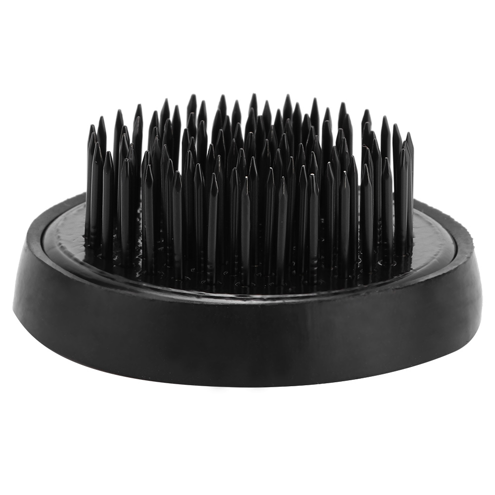 Rundes Schwarzes Ikebana Kenzan-blumensteckwerkzeug Mit Nadelhalter Für Blumen (46 Mm)