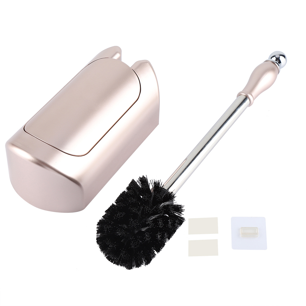 Toilettenbürste Mit Edelstahlgriff Und Waschbeckenhalter, Hotelbadezimmer-reinigungsset (roségold)