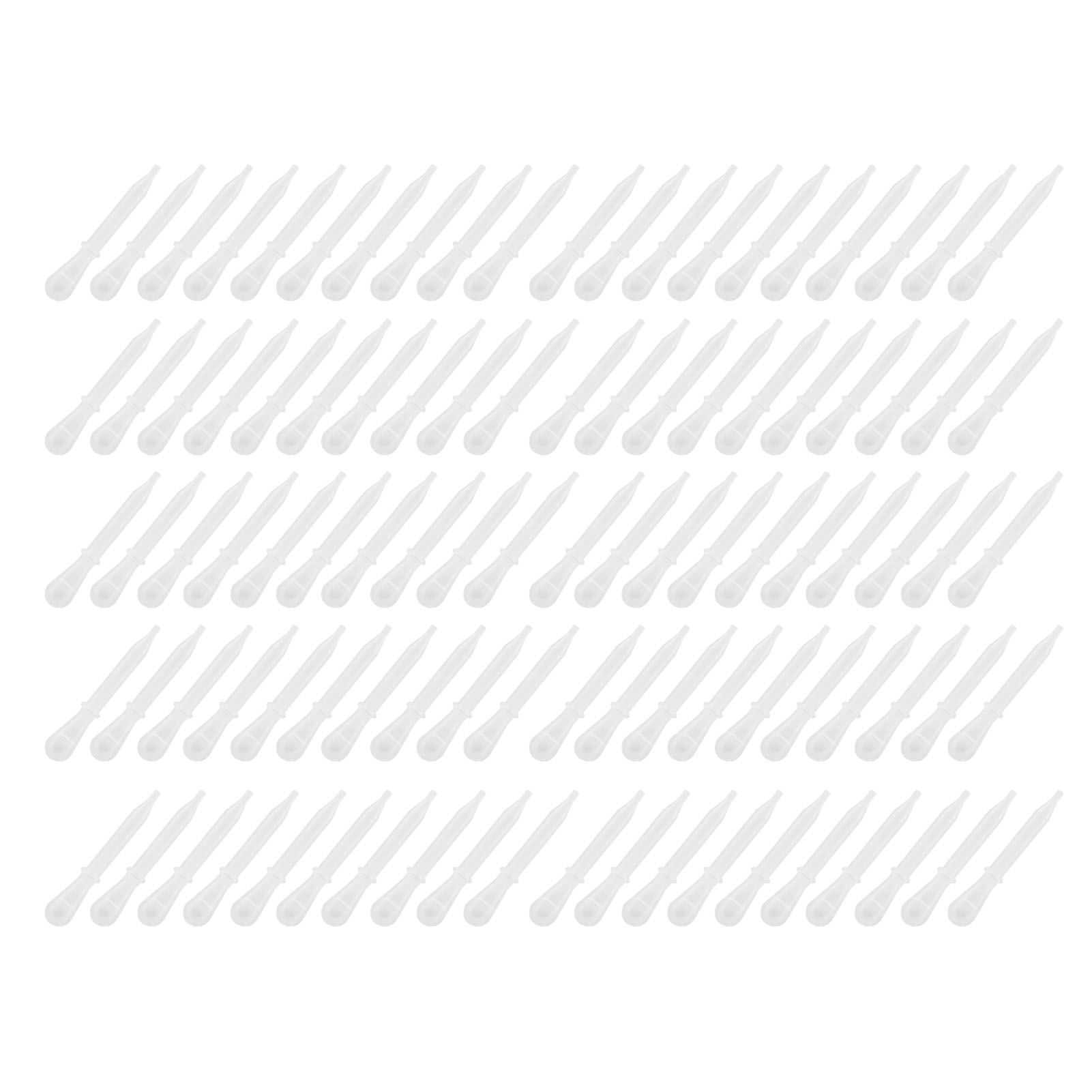 100 Einweg-tropfpipetten Aus Kunststoff Zum Übertragen Von Flüssigkeiten Und Mischen Von Airbrush-farben, 75 X 18 Mm, Weiß