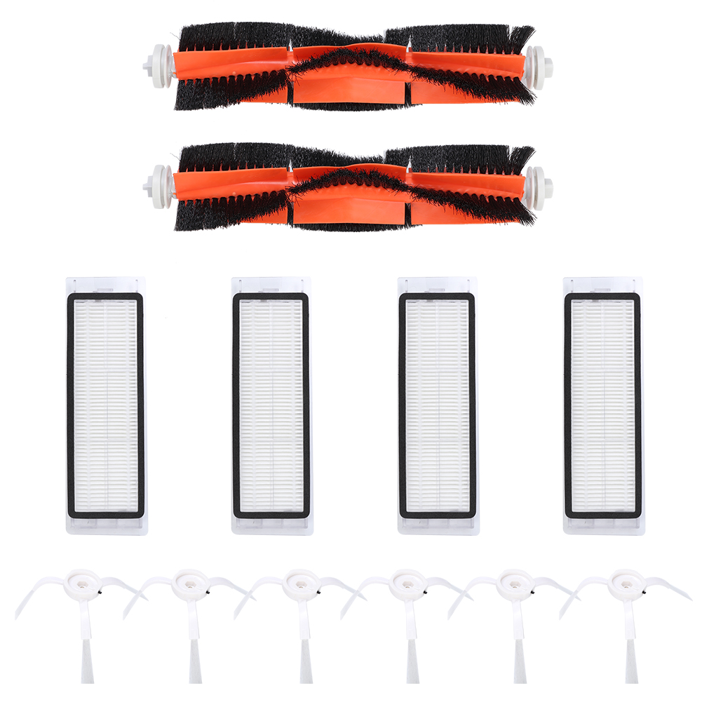 Set Mit 12 Zubehörteilen Für Saugroboter: Ersatzfilter, Hauptbürste Und Seitenbürsten, Kompatibel Mit Xiaomi Mijia