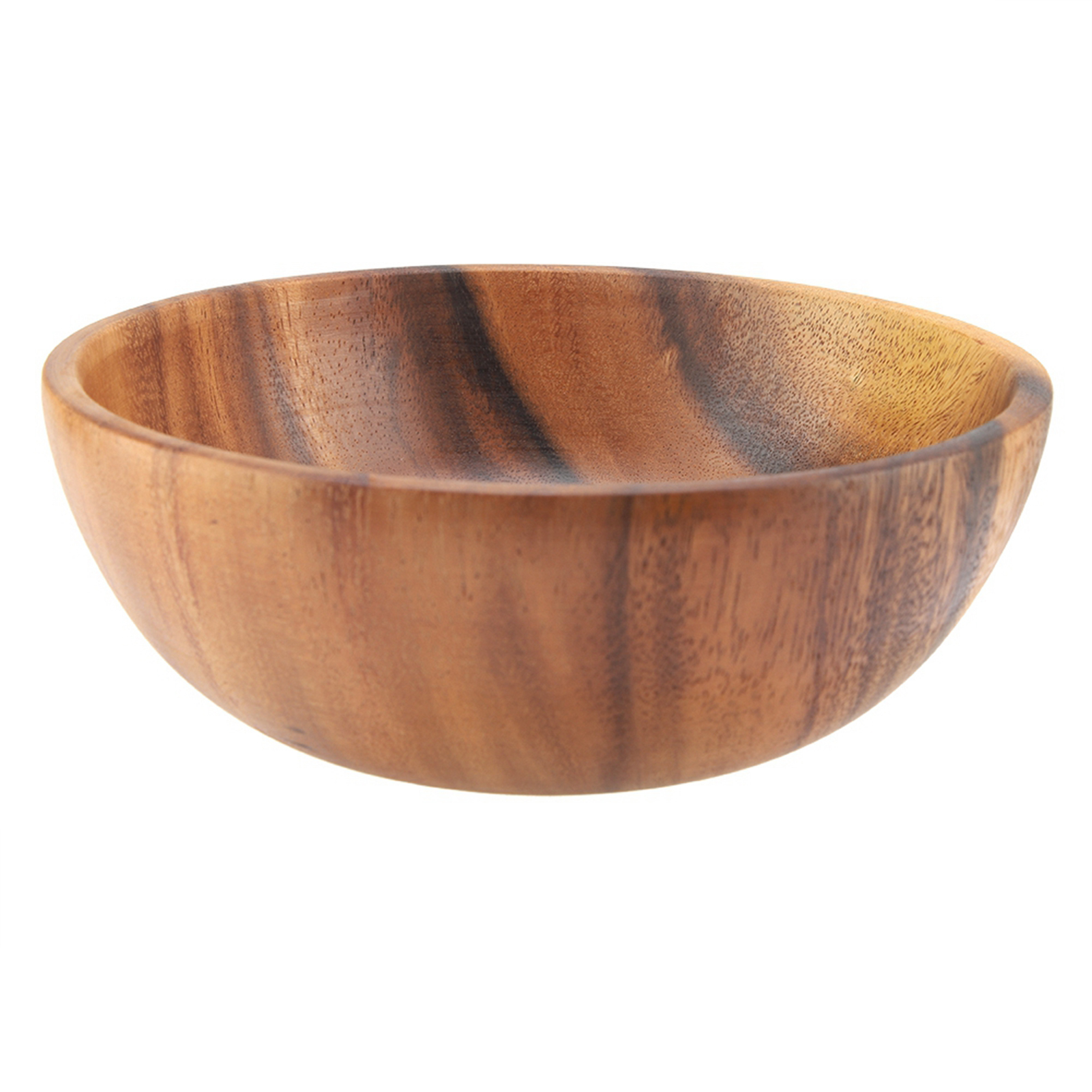 Handgefertigte Schale Aus Massivem Akazienholz Für Salat, Suppe, Reis, Küchengeschirr (20 X 7 Cm)