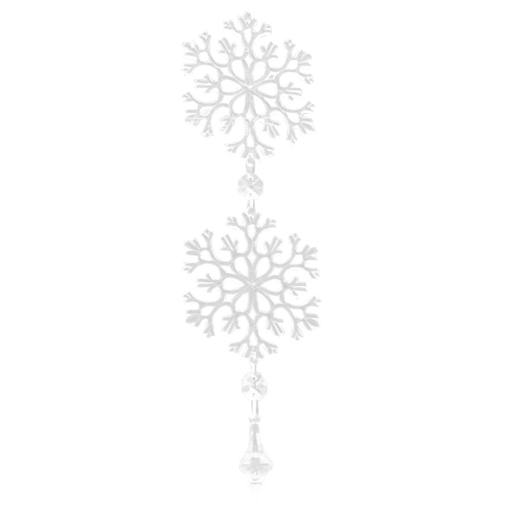 10 Stück Kristallschneeflockengirlanden, Diy-fensterdekoration Aus Glasdraht (spitzer Anhänger)