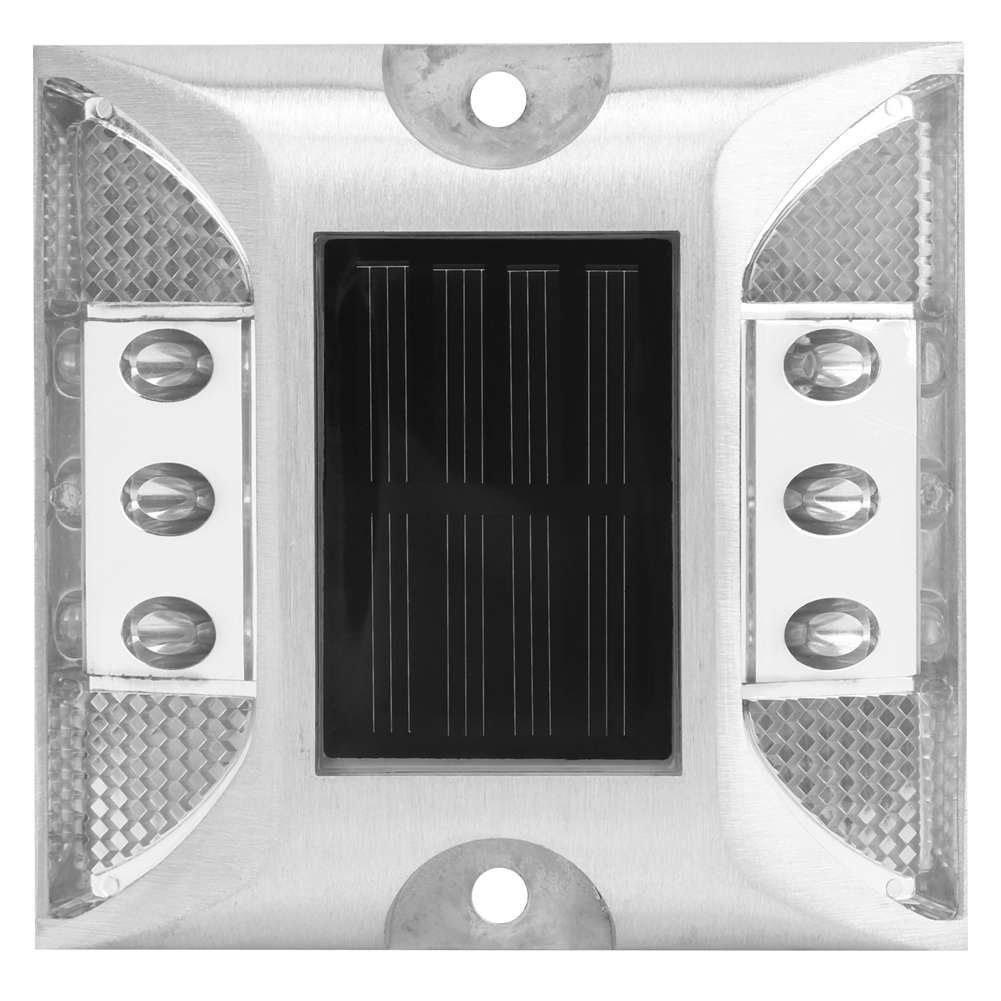 Einbau-led-solar-markierungsleuchte, Wasserdicht, Für Außeneinfahrten/wege, Mit Erdspieß, Weiß