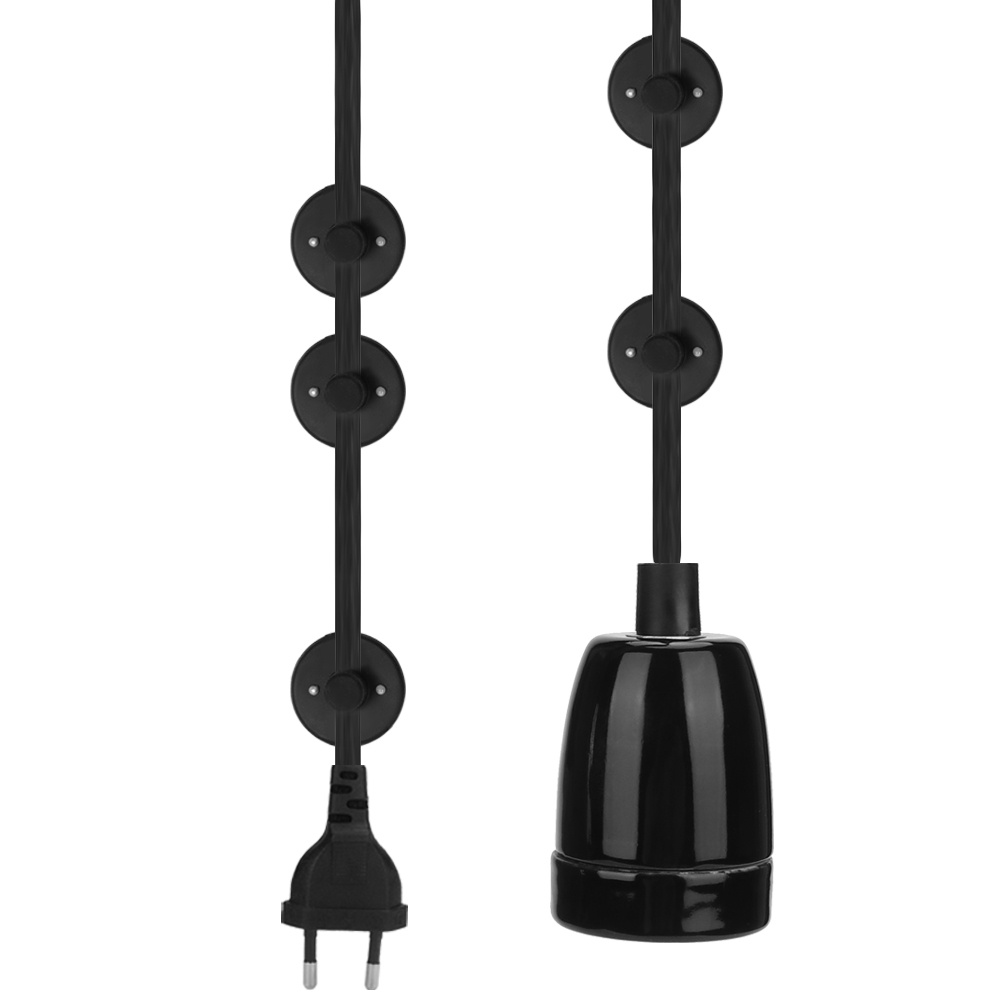 Vintage-pendelleuchte Im Retro-stil Mit E27-fassung Und 4 M Langem Gusseisernem Stromkabel (leuchtmittel Nicht Enthalten).