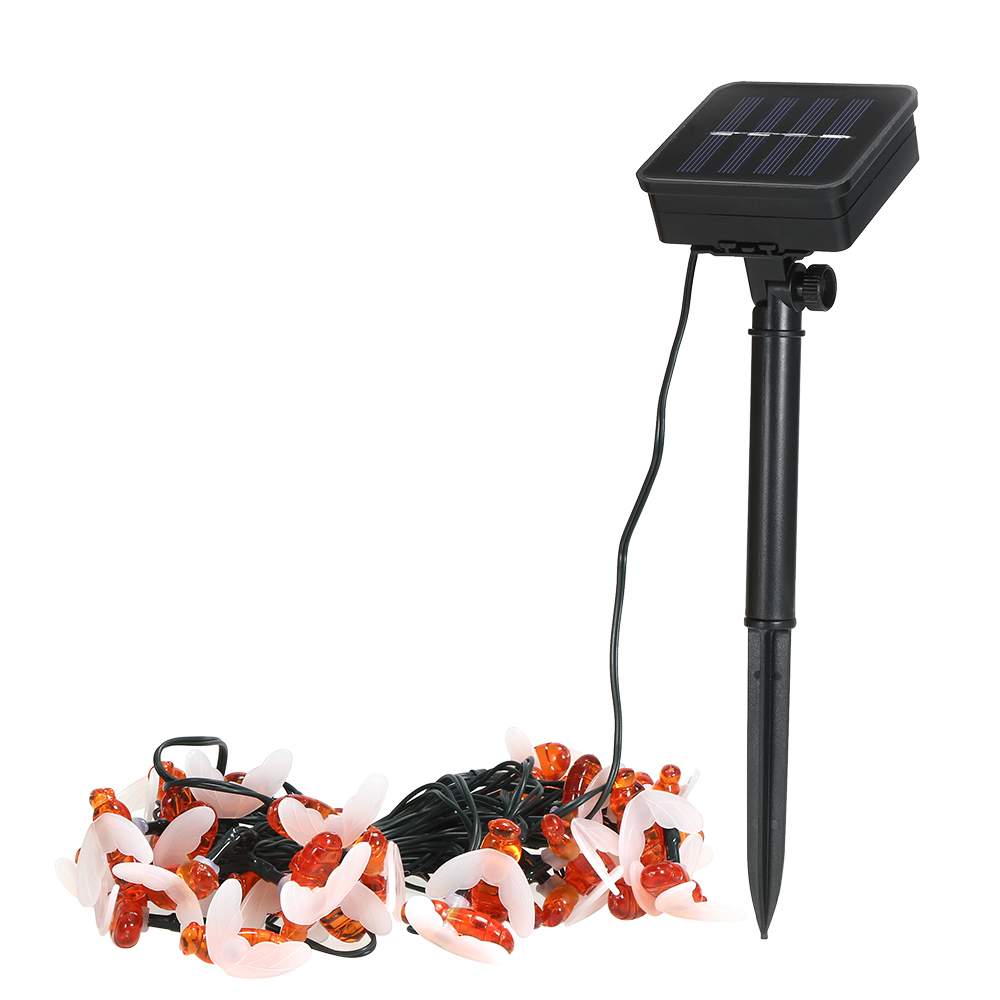 M Lange Solar-lichterkette Mit 30 Leds, Flexiblem Kabel, Niedlichen Bienen, 8 Modi, Warmweißem Licht, Für Partys, Garten Und Als Dekoration Für Zuhause