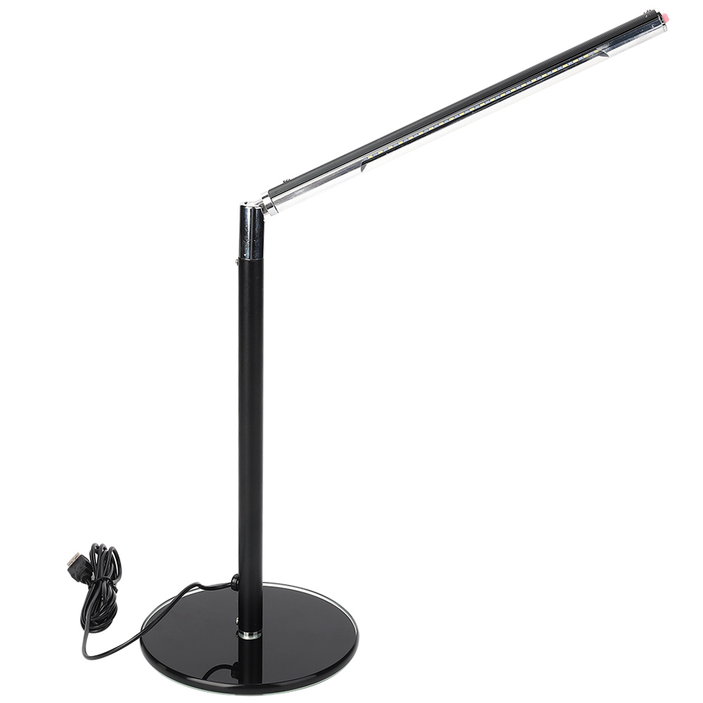 Schwarze, Faltbare 5v 4,5w Usb-wiederaufladbare Led-schreibtischlampe Für Schlafzimmer, Lesen Und Arbeitszimmer