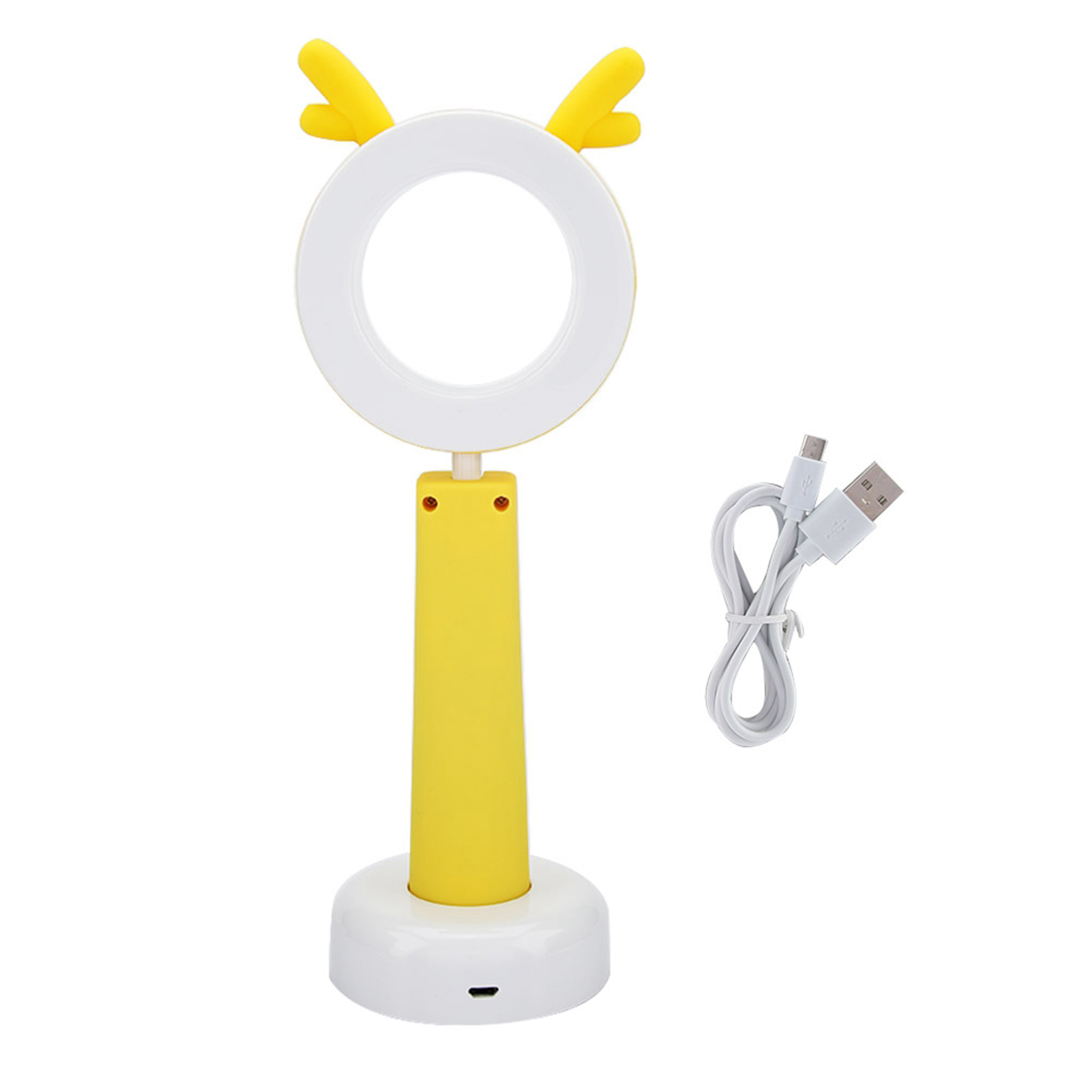 Leichte, Faltbare Led-schreibtischlampe Mit Usb-ladefunktion Zum Lesen Und Lernen, Gelb