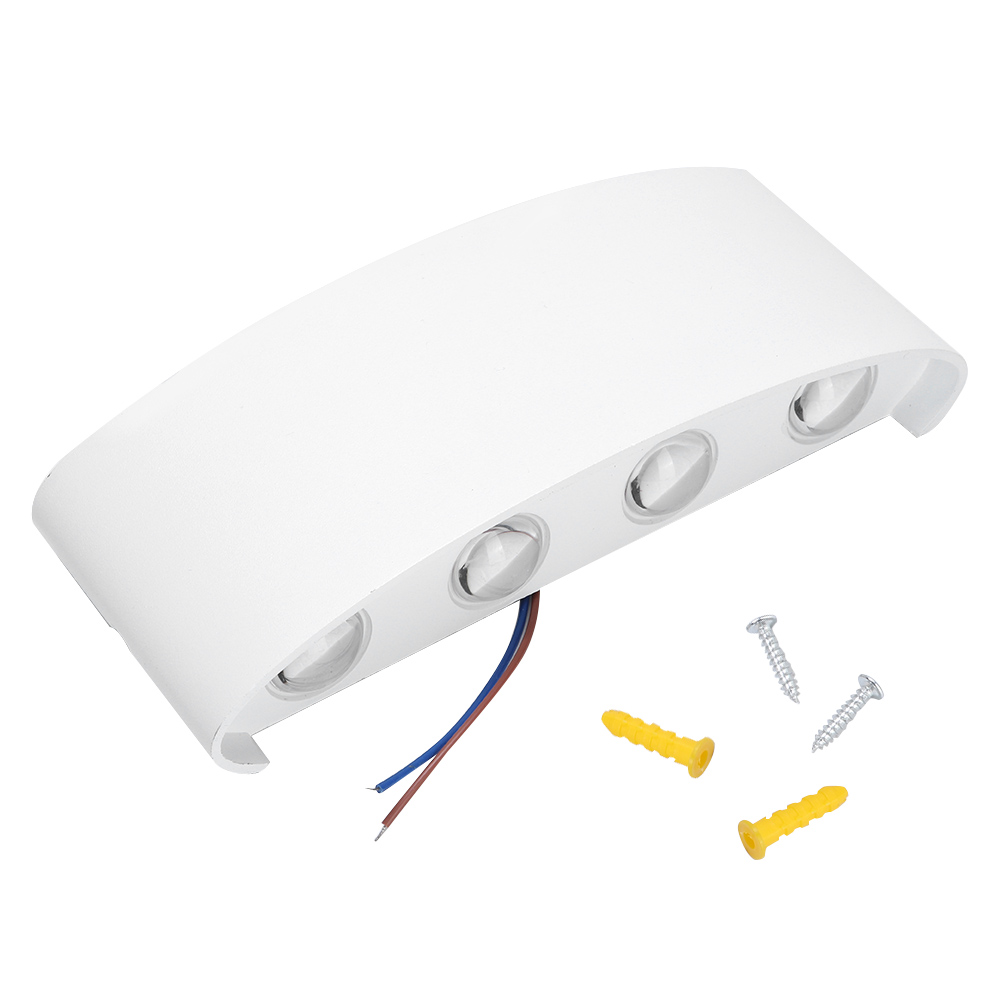 8w Ac 85-265v Weiße (kaltweiße) Led-wandleuchte Aus Aluminium Für Schlafzimmer, Flur Und Innenbereich