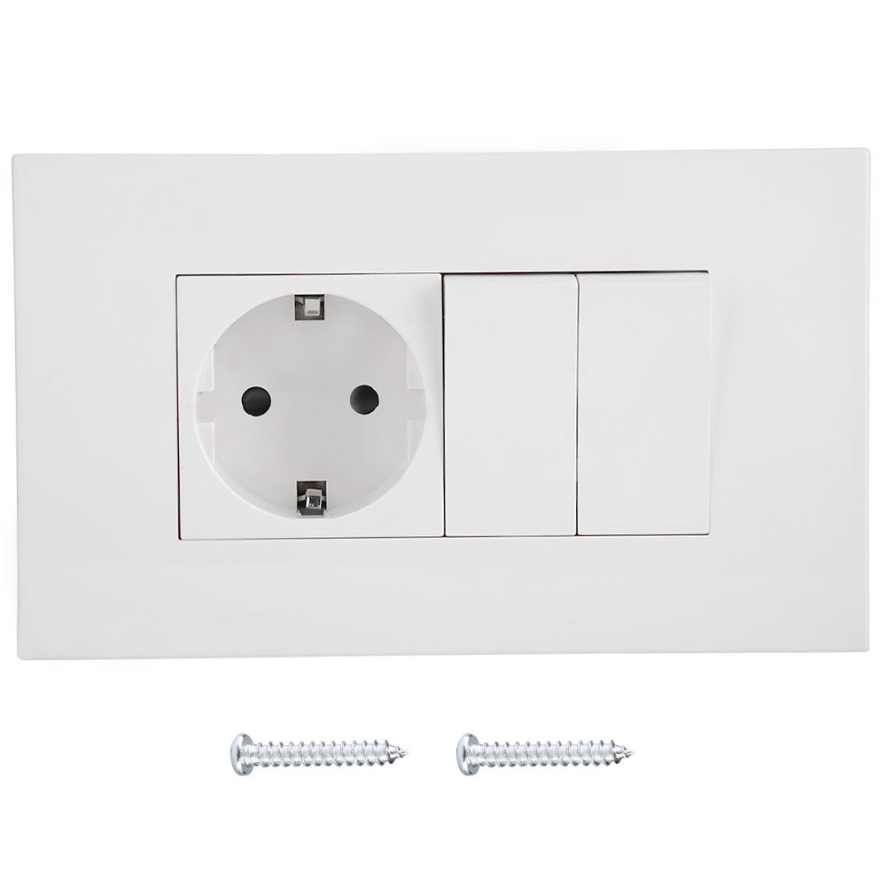 Wandsteckeradapter Mit 1 Ausgang Und Doppelschalter (gb-stecker)