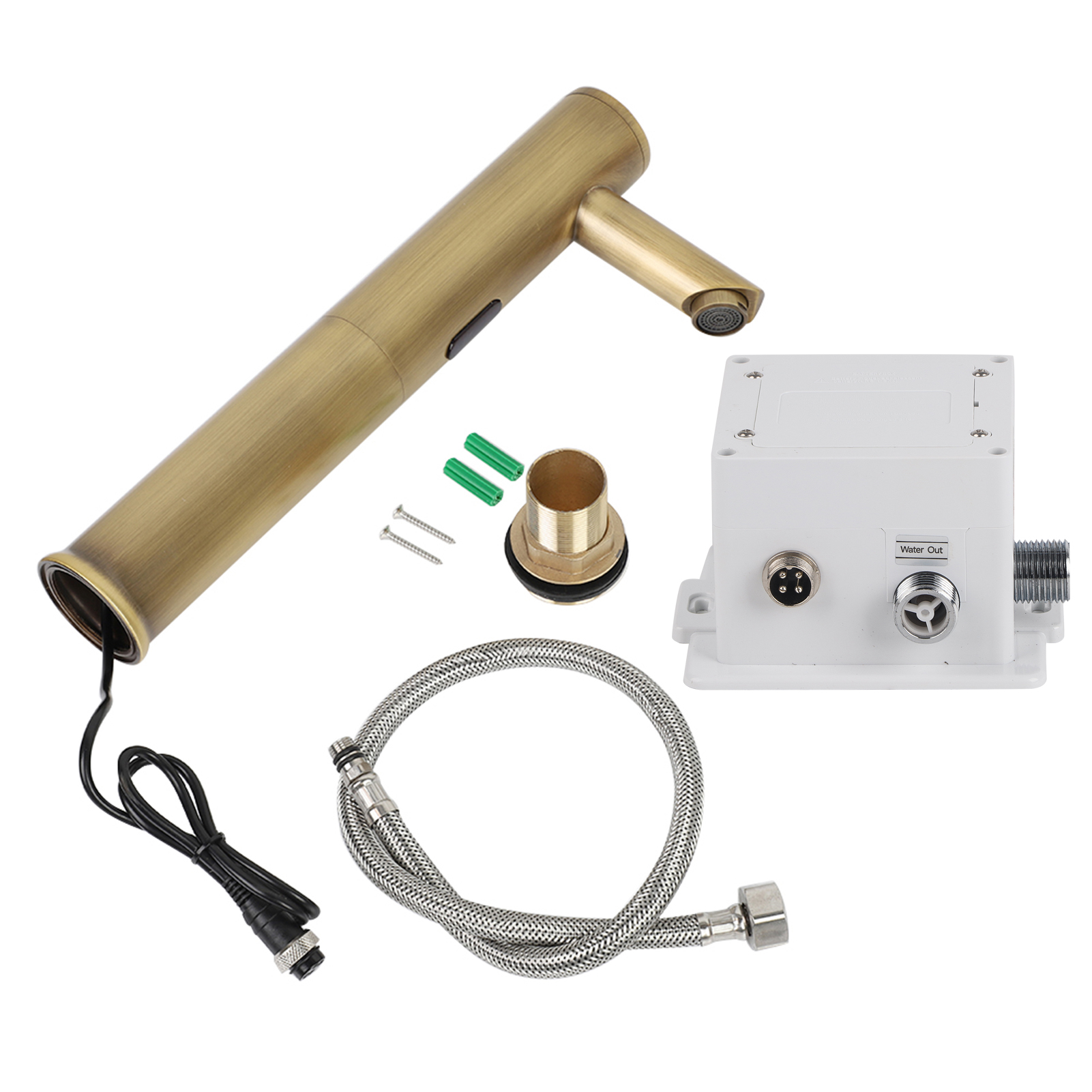 Berührungslose Waschtischarmatur Mit Automatischem Sensor, Messing Im Retro-stil, G1/2 310 Mm, Inklusive 4 Aa-batterien