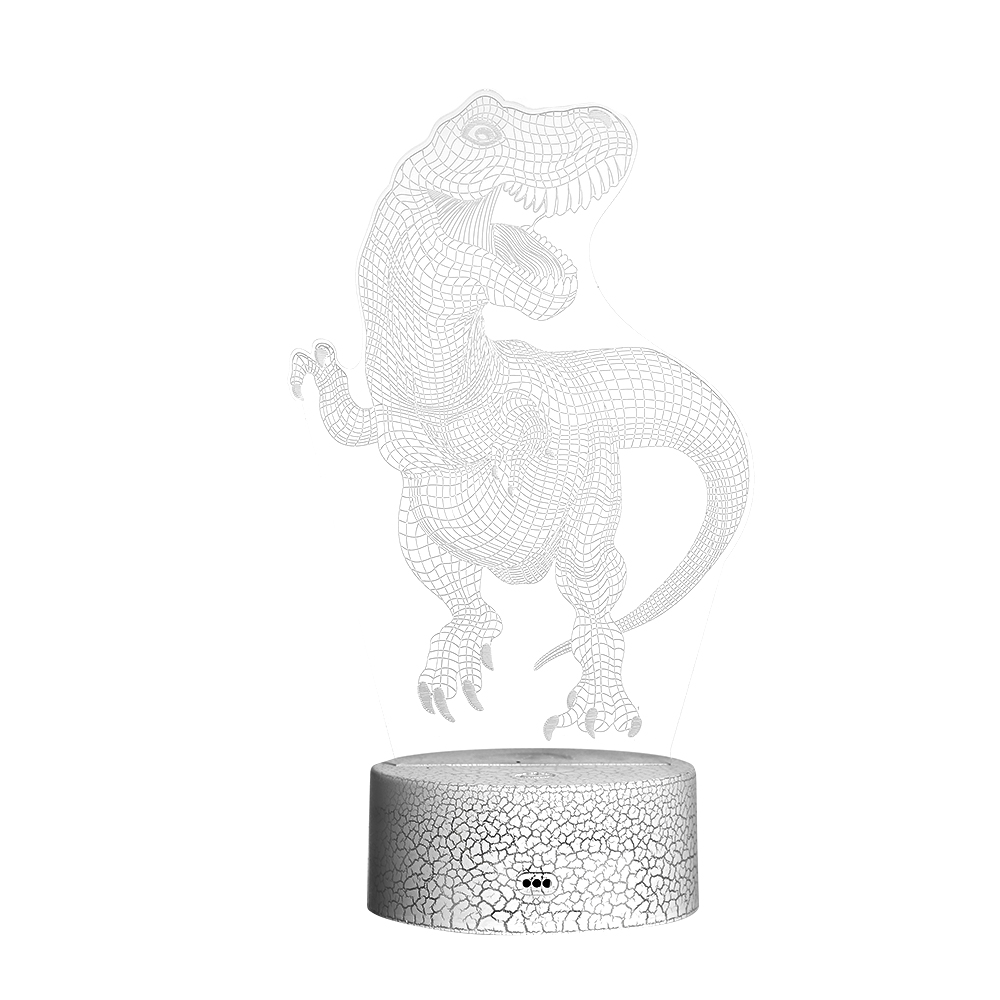 3d-dinosaurier-led-nachtlicht Mit Illusionseffekt, Farbwechselbeleuchtung, Touch-steuerung, Nachttisch- Und Schreibtischlampe, Geschenk Für Kinder, Dekoration Für Zuhause