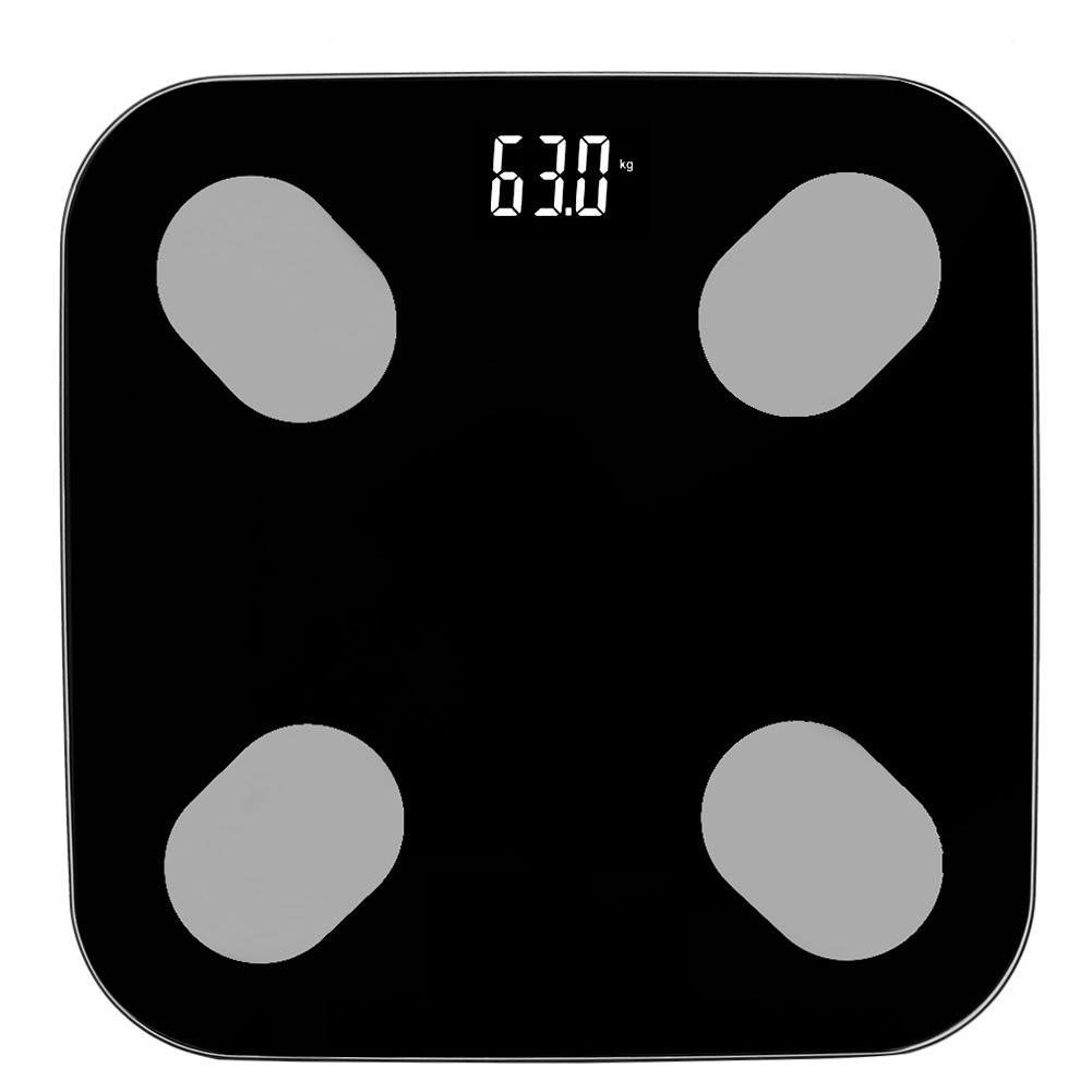 Intelligente Körperfettwaage 180 Kg, Schwarzes Digitales Lcd-display, Elektronisch, Für Zuhause