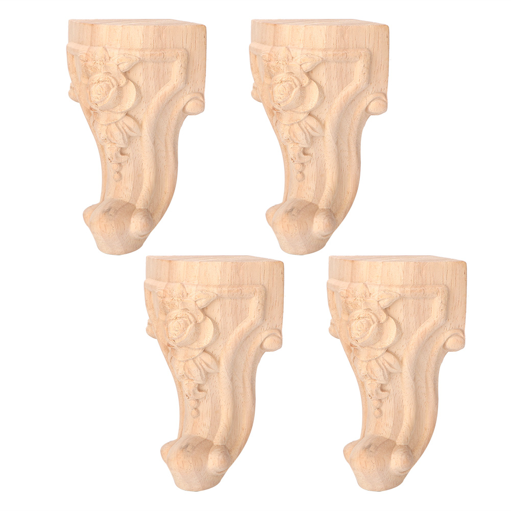 Stück Geschnitzte Möbelbeine Im Europäischen Stil Für Schrank, Tisch Und Sofa (12 X 6 Cm)