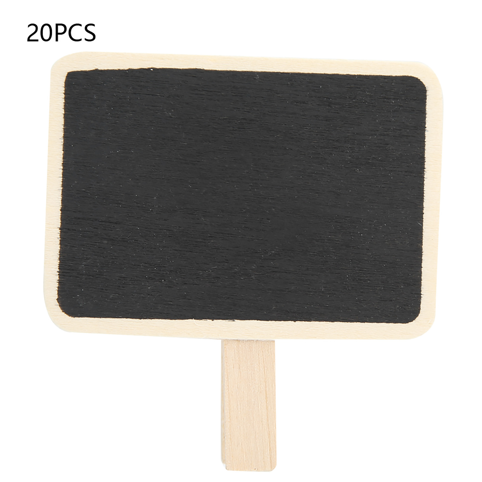 Set Mit 50 Mini-etikettenclips Aus Holz Für Kreidetafeln, Quadratische Form, Für Pflanzen, Büro Und Zuhause