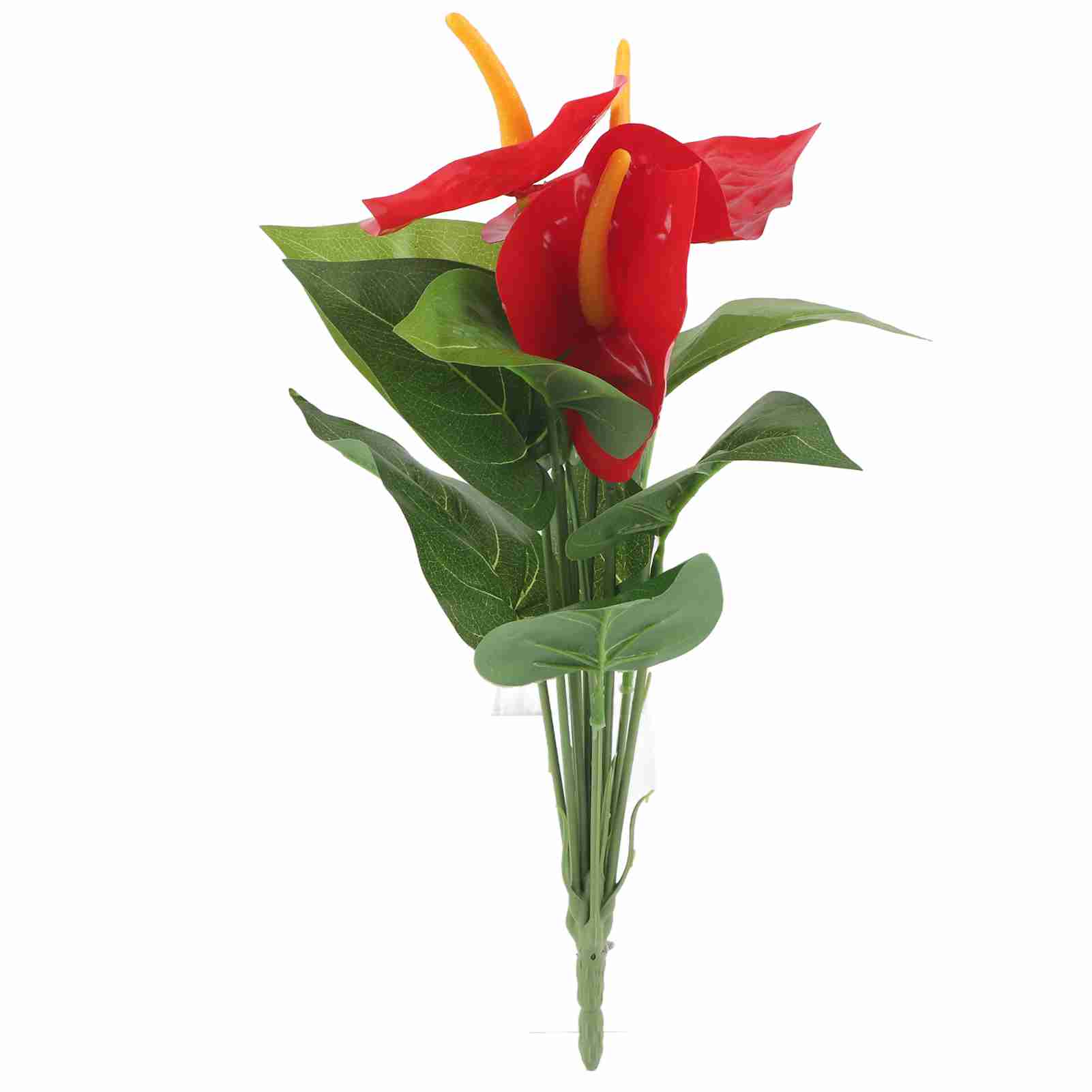 Strauß Künstlicher Roter Anthurien Aus Kunststoff, Hochzeitsdekoration, Haus Und Garten