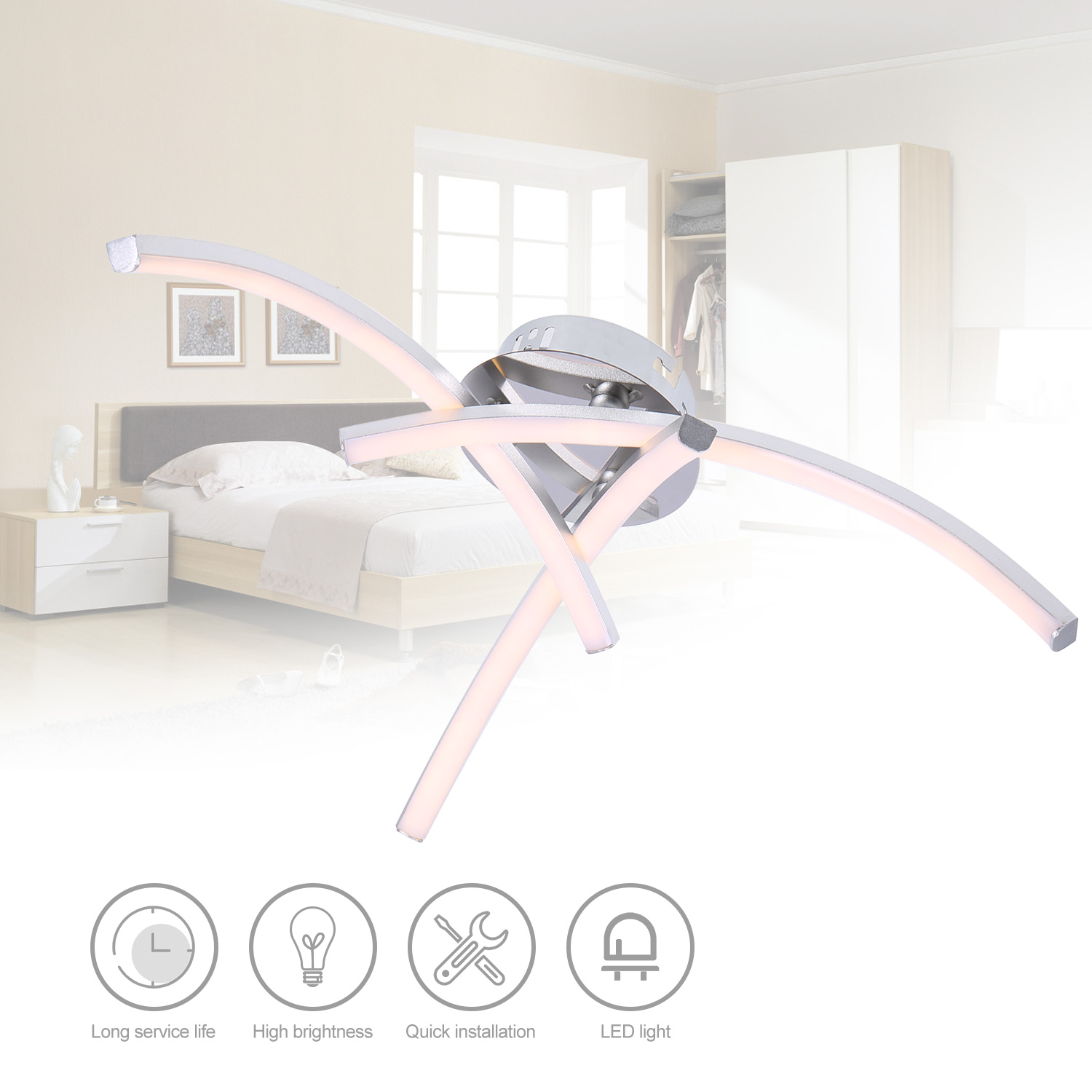 Moderne 18-w-led-pendelleuchte Mit 3 Armen In Warmweiß Für Wohnzimmer, Küche Oder Schlafzimmer