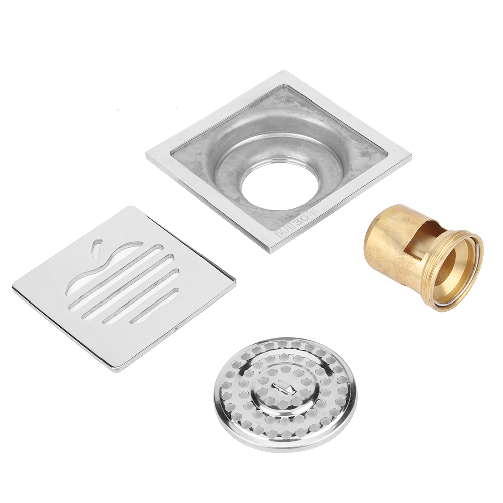 Großer Abflussstopfen Aus Edelstahl, Geruchsneutral, Verstopfungsfrei, Für Bad/dusche, 10 X 10 Cm, Silberfarben, 4er-set