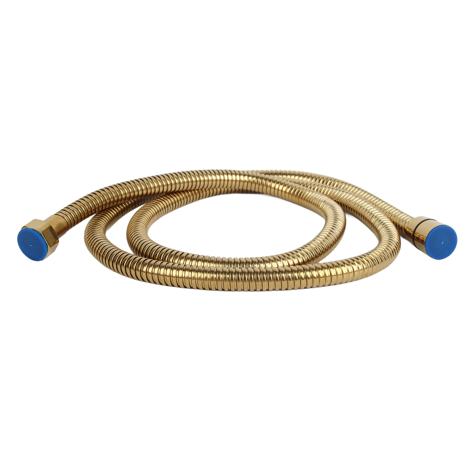 G1/2 Zoll Flexibler Duschschlauch Aus Goldfarbenem Edelstahl Für Badezimmer Mit Doppelclip-anschluss