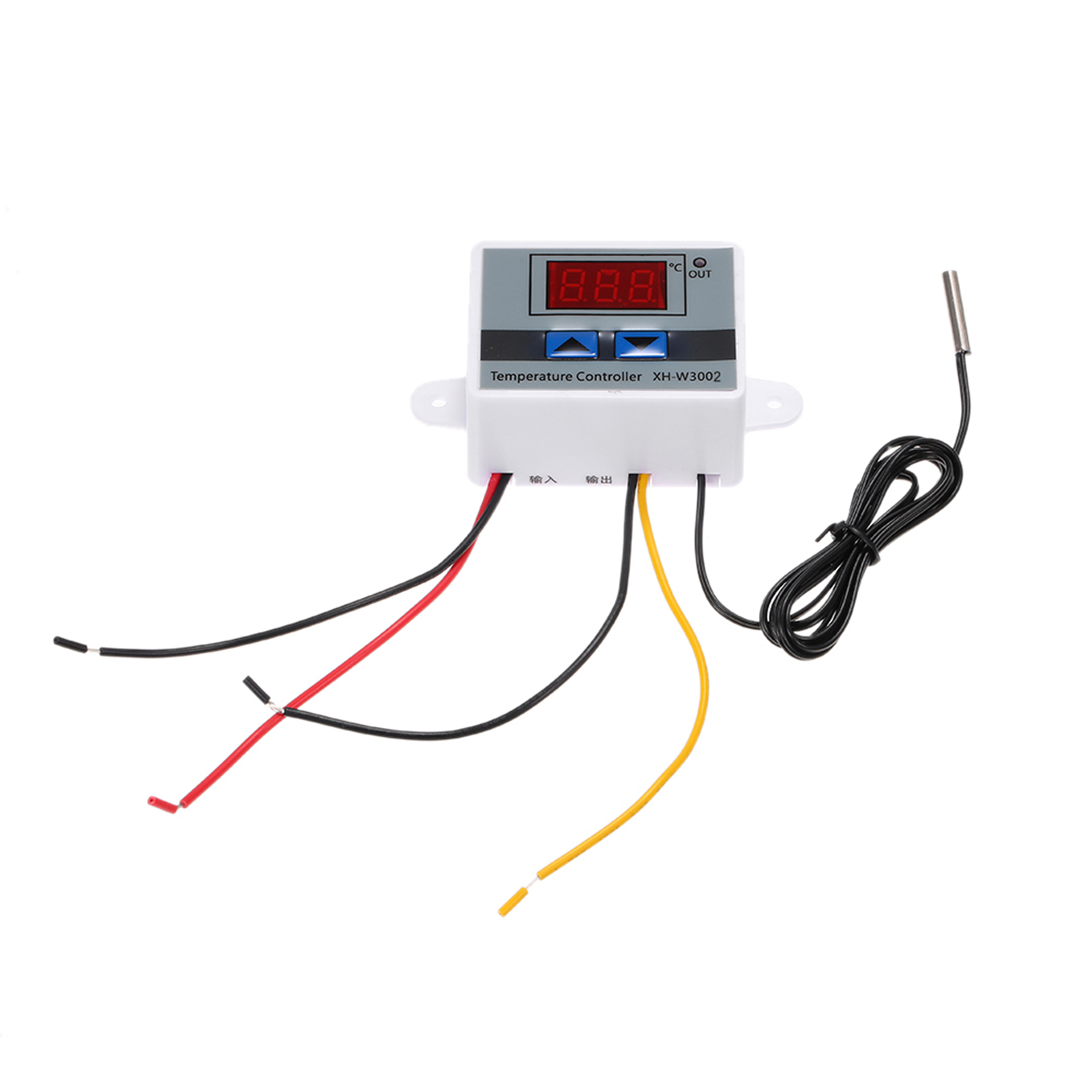 Intelligenter Digitaler Mikroprozessor-temperaturregler Mit Led-anzeige, Miniaturthermostat, Heiz-/kühlschalter Und Wasserdichter Sensorsonde.